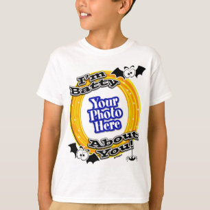 Camiseta Sou o Batty Sobre você, foto de olhos loucos.