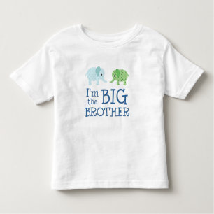 Camiseta Sou o Big Brother Cute Elephants Kids