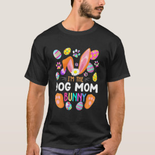 Camiseta Sou o Cachorro Mãe Coelhando Festa de Páscoa Fam