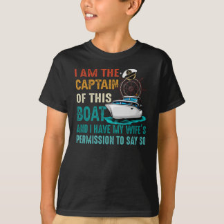 Camiseta Sou o Capitão deste barco, Retro Vintage.