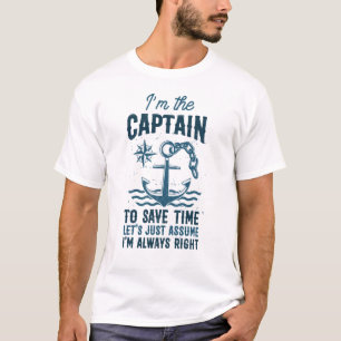 Camiseta Sou o Capitão que sou sempre o Barco do motor cert