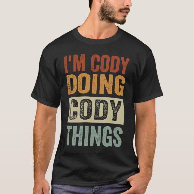 Camiseta Sou o Cody a fazer coisas do Cody Coding Nerd (Frente)