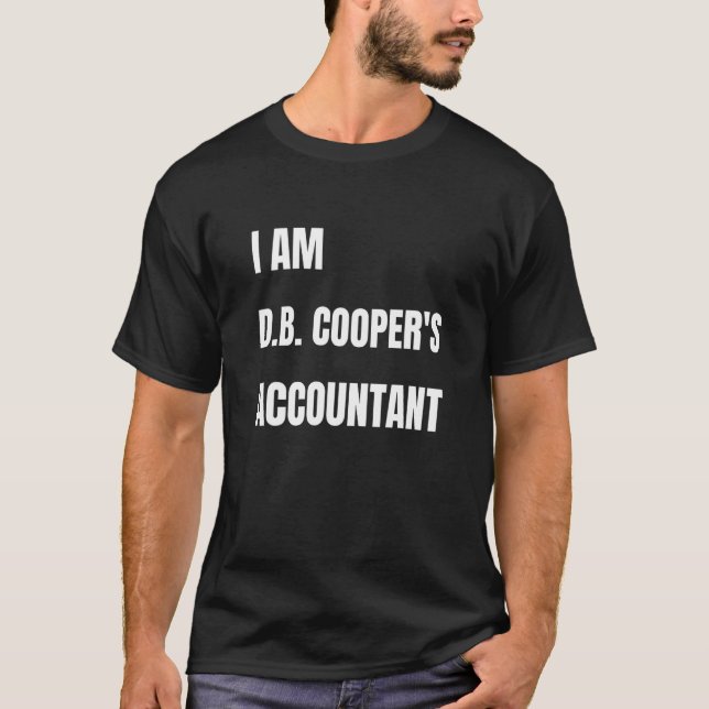 Camiseta Sou o Contador do D B Cooper Sequestro Pára-quedis (Frente)