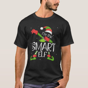 Camiseta Sou o Elfo Inteligente Dabbing Santa Claus Família