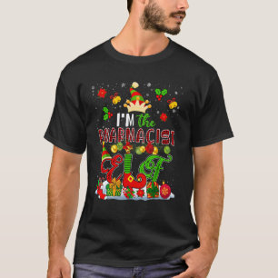 Camiseta Sou o Farmacêutico Elf Xmas Xadrez Elf Fúria Costu