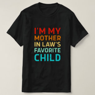 Camiseta sou o filho favorito da minha sogra, Pai/Mãe Engra