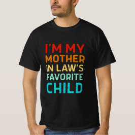 Camiseta sou o filho favorito da minha sogra, Pai/Mãe Engra