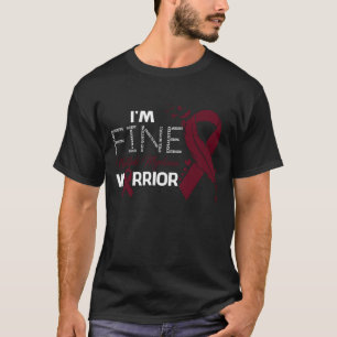 Camiseta Sou o Fine Multiple Myeloma Warrior Awarness Feath