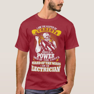 Camiseta Sou o guardião das correntes, eletricista engraçad