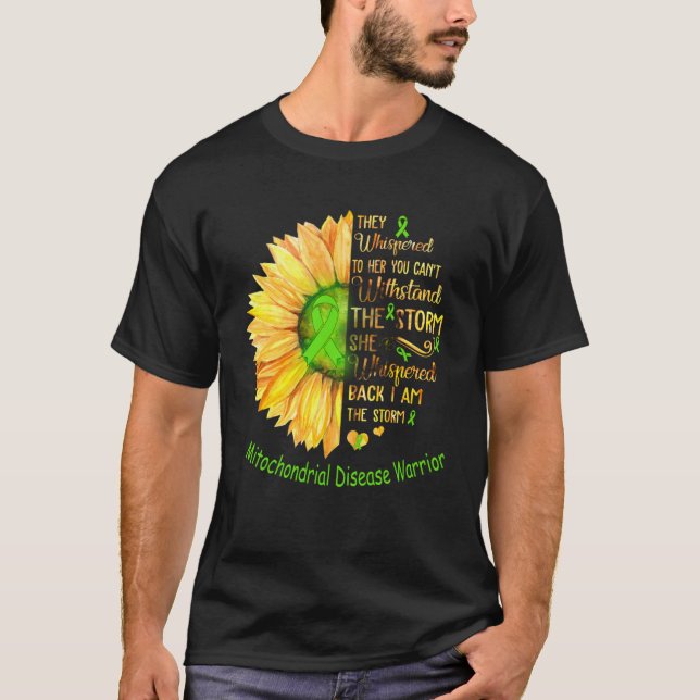 Camiseta Sou o Guerreiro da Doença Mitocondrial de Tempesta (Frente)