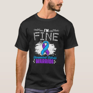 Camiseta Sou o guerreiro da fita, artrite reumatoide.