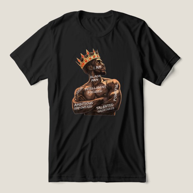 Camiseta Sou o Homem Negro (Design frontal)