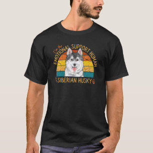 Camiseta Sou o Humano de Apoio Emocional do meu Husky Siber