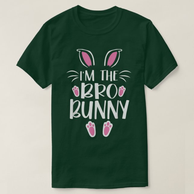 Camiseta Sou o Irmão Coelhinho que Corresponde à Páscoa da  (Frente do Design)