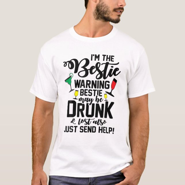 Camiseta Sou o melhor aviso que pode estar perdido e Bebado (Frente)