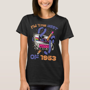 Camiseta Sou o melhor de 1953 Vintage Cassette Tape Music R
