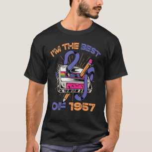 Camiseta Sou o melhor de 1957 Vintage Cassette Tape Music R