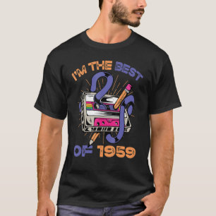 Camiseta Sou o melhor de 1959 Vintage Cassette Tape Music R