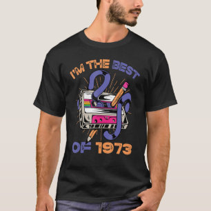 Camiseta Sou o melhor de 1973 Vintage Cassette Tape Music R
