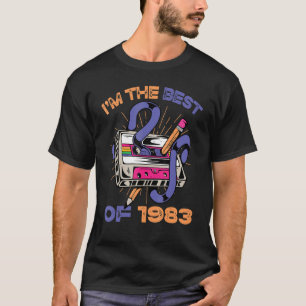 Camiseta Sou o melhor de 1983 Vintage Cassette Tape Music R