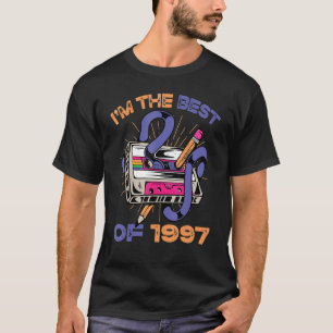 Camiseta Sou o melhor de 1997 Vintage Cassette Tape Music R