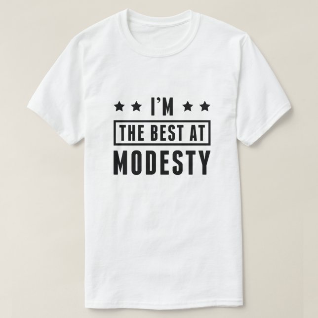 Camiseta Sou o melhor na modéstia (Frente do Design)
