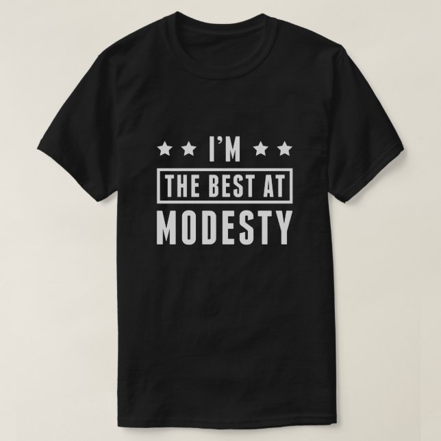 Camiseta Sou o melhor na modéstia (Frente do Design)