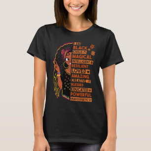 Camiseta Sou o Mês da História Negra para Crianças Meninas