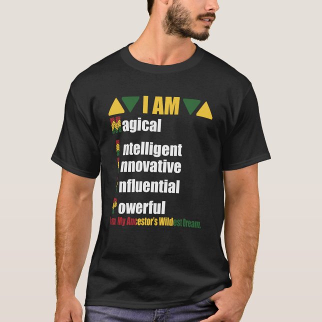 Camiseta Sou o meu Ancestral Sonhos Mais Selvagens História (Frente)