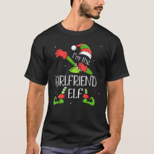 Camiseta Sou o Namorada Elf Dabbing Santa Claus Xmas Fa