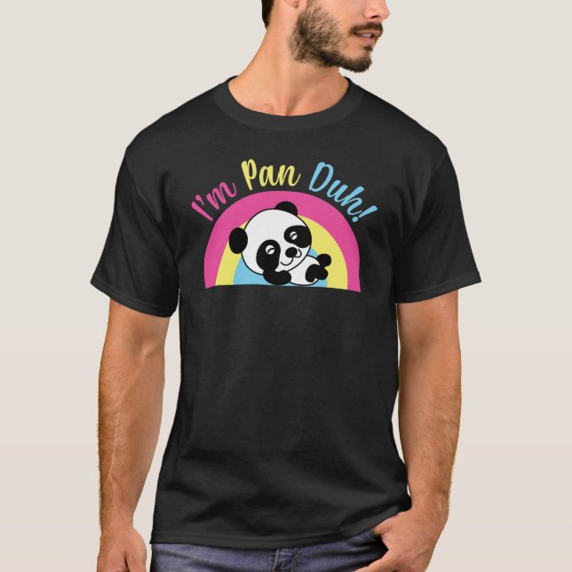 Camiseta Sou o Pan Duh Engraçado, Panda Pansexual (Frente)