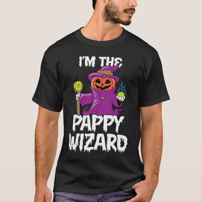 Camiseta Sou o Pappy Wizard de Correspondência Familiar no  (Frente)