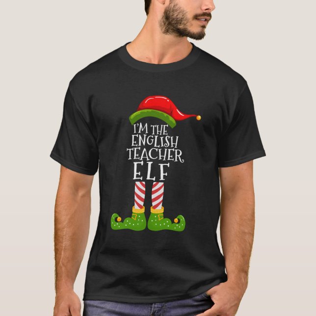 Camiseta Sou O Professor Inglês Elf Correspondendo Família  (Frente)
