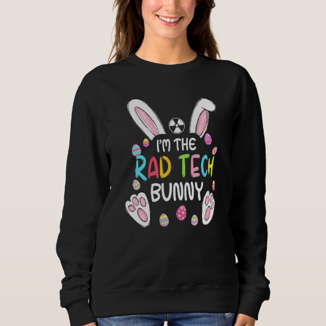 Camiseta Sou o Rad Tech Bunny Cute Rabbit Easter Ovos (Frente)