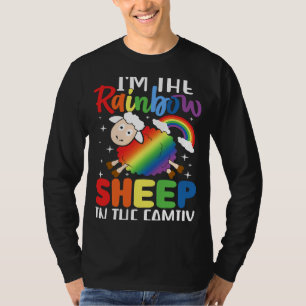 Camiseta Sou o Rainbow Sheep na Família LGBT Pride