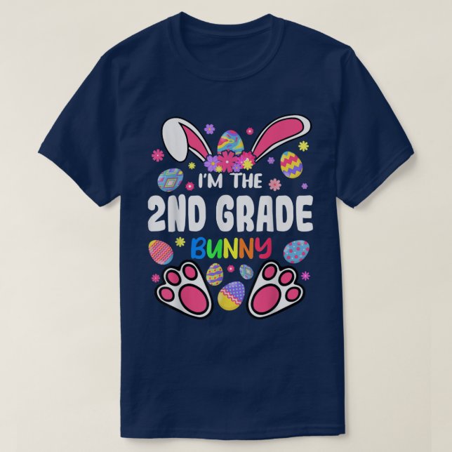 Camiseta Sou o segundo Páscoa Engraçado Felz pascoa. (Frente do Design)