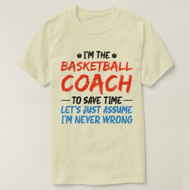 Camiseta Sou o treinador de basquetebol Vintage. (Frente do Design)