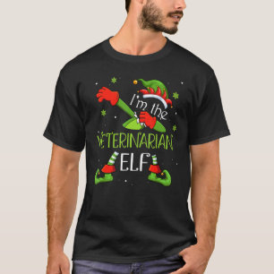 Camiseta Sou o veterinário Elf Dabbing Santa Claus Xmas 