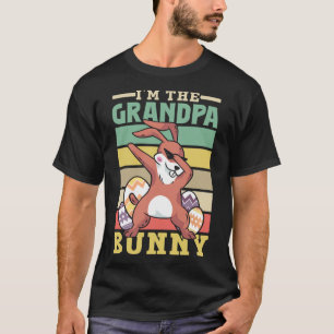 Camiseta Sou o vovô Bunny Sayings Happy Egg Páscoa Gra