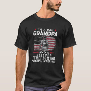 Camiseta Sou o vovô e um bombeiro aposentado sem cicatriz