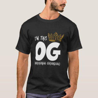 Camiseta Sou o vovô original notório de um primeiro bebê