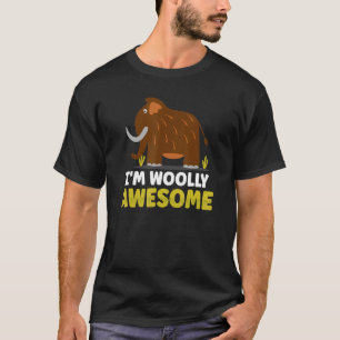 Camiseta Sou o Wooly Gira Garotas Mammoth Animal