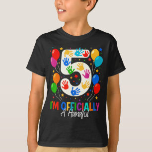 Camiseta Sou Oficialmente Um Punhado Cinco 5º Aniversário M