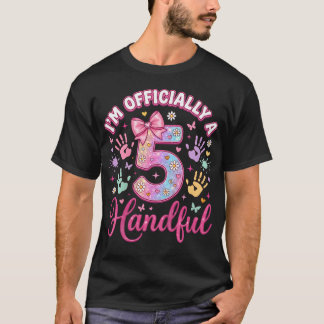 Camiseta SOU Oficialmente Uma Pestinha Cinco Laço Rosa 5º