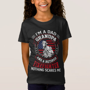 Camiseta Sou Pai Vovô Aposentado Bombeiro Nada assusta