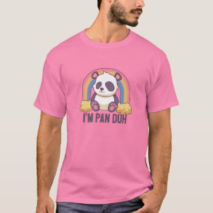 Camiseta Sou Pan Duh Panda Orgulho Pansexual Arco-Íris LGBT