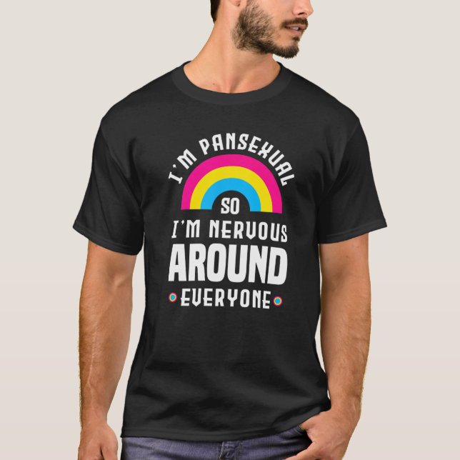 Camiseta Sou Pansexual Rainbow Flags Pan Pride Pansexual (Frente)
