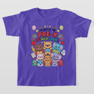 Camiseta "Sou parte da Equipe de Poder do Pré-Escolar!" – C