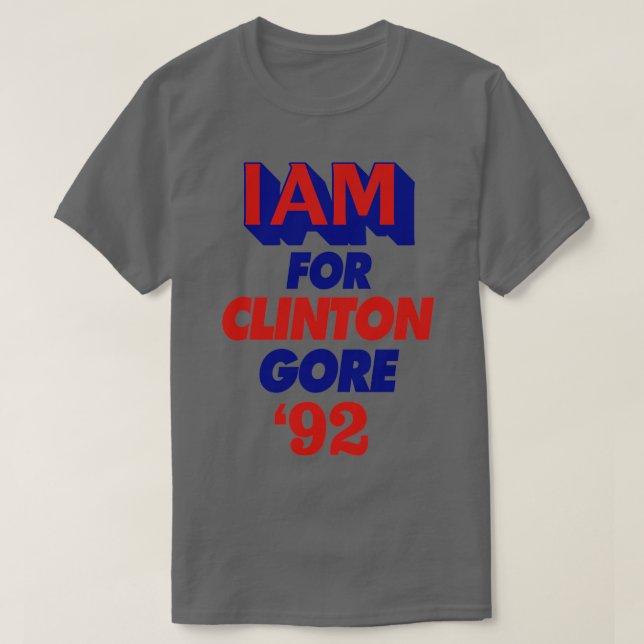 Camiseta Sou pelo Clinton e Gore (Frente do Design)