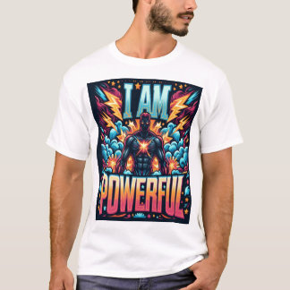 Camiseta Sou Poderoso - Ilustração Heroica Vibrante T-Shir